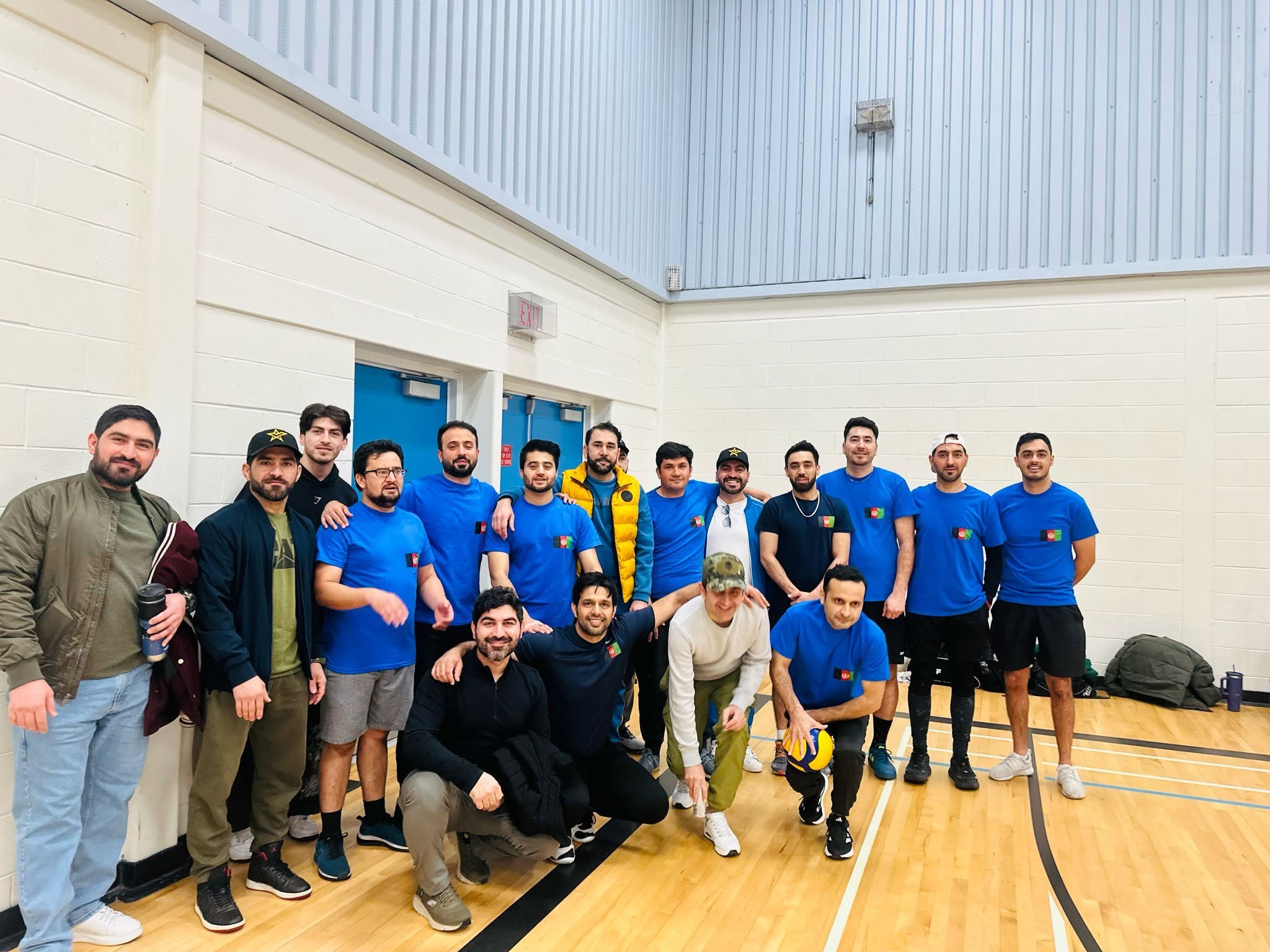 Afghan volleyball team at BCMA Indoor Volleyball Tournament